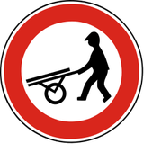 Carros de mano prohibidos.
