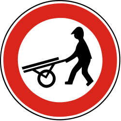 Handkarren verboten.
