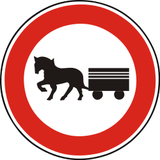 Vehículos de tracción animal prohibidos.