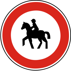 Reiter verboten.