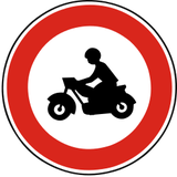 Motocicletas prohibidas.