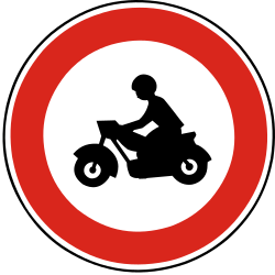 Motocicletas prohibidas.