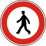 Peatones prohibidos.