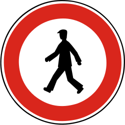 Peatones prohibidos.
