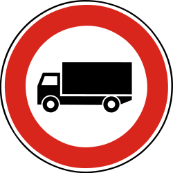 Lastwagen verboten.