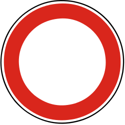 Acceso prohibido en ambos sentidos.