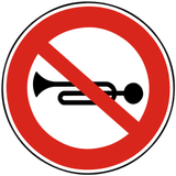 Prohibido usar el claxon.