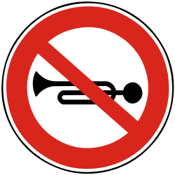 Hupen verboten.