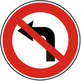 Giro a la izquierda prohibido.