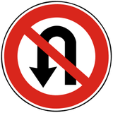 Cambio de sentido prohibido.