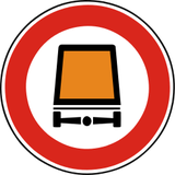 Vehículos con mercancías peligrosas prohibidos.