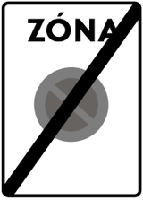 Fin de zona de estacionamiento prohibido.