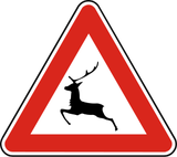 Advertencia de cruce de ciervos.