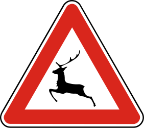 Advertencia de cruce de ciervos.