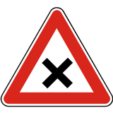 Intersección sin regulación de prioridad.