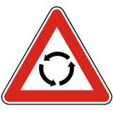 Advertencia de glorieta.