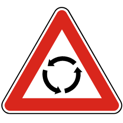 Advertencia de glorieta.
