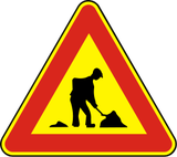Advertencia de obras.