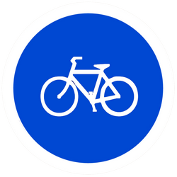 Via obrigatória para ciclistas.