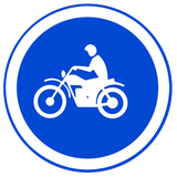 Motosikletler için zorunlu yol.
