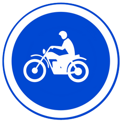 Via obrigatória para motociclos.