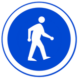 Yayalar için zorunlu yol.
