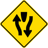 Bölünmüş yol uyarısı.