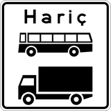 Buses and trucks allowed.