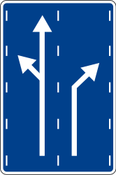 Distribución de carriles y sentidos.