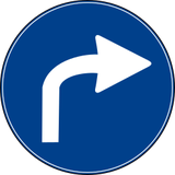 Turning right mandatory.