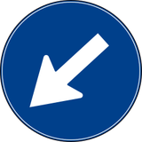 Pass obstacle on the left.