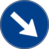 Pass obstacle on the right.