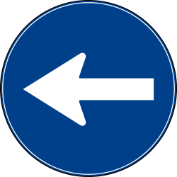 Dirección obligatoria a la izquierda.