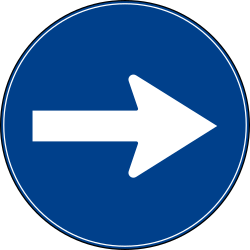 Dirección obligatoria a la derecha.
