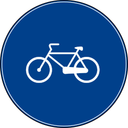 Vía obligatoria para ciclistas.