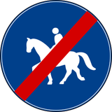 End of mandatory path for equestrians.