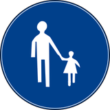 Mandatory path for pedestrians.