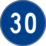Start of a minimum speed.