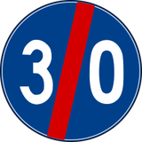 End of the minimum speed.