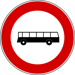 Autobuses prohibidos.