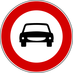 Automóviles prohibidos.