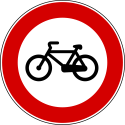 Cyclists prohibited.