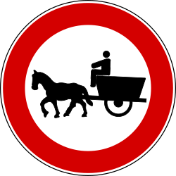 Vehículos de tracción animal prohibidos.