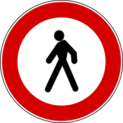Pedestrians prohibited.