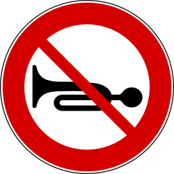 Prohibido usar el claxon.