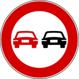 Overtaking prohibited.