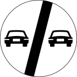 End of the overtaking prohibition.