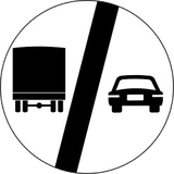 End of the overtaking prohibition for trucks.