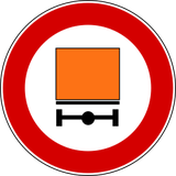 Vehicles carrying dangerous goods prohibited.