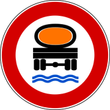 Vehicles carrying water-polluting substances prohibited.